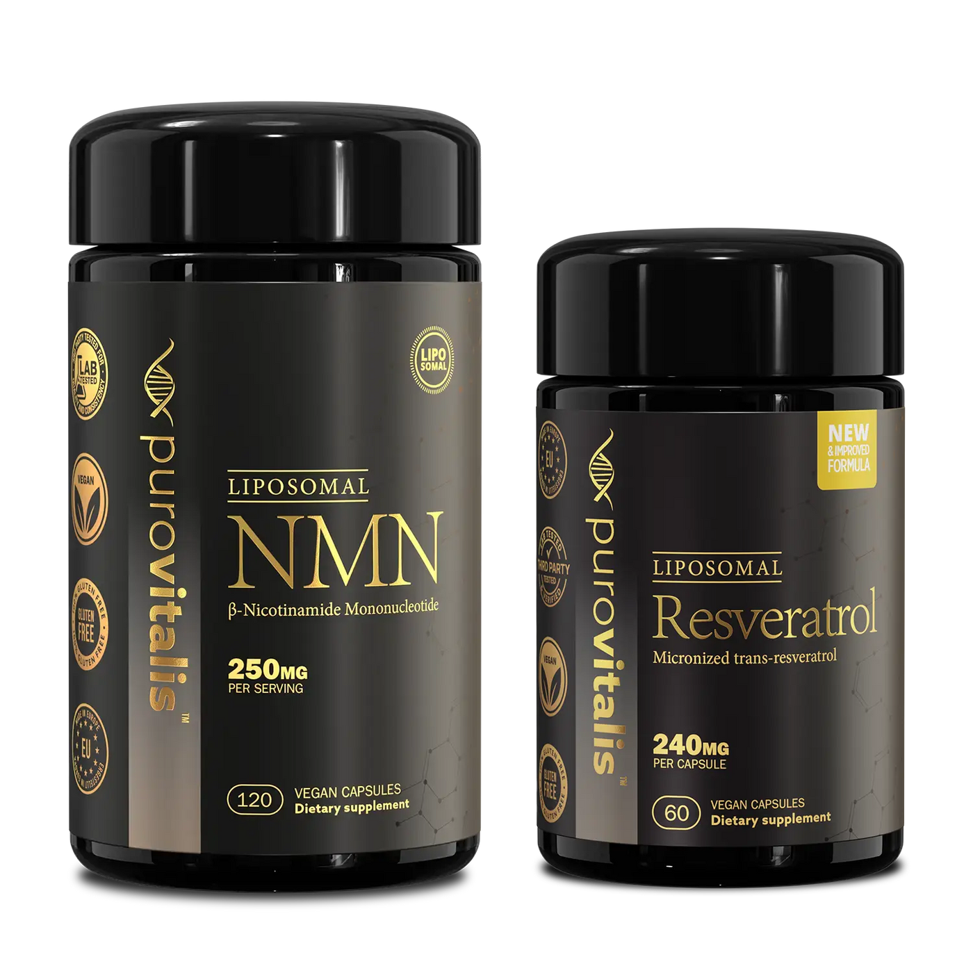 NMN + Resveratrol bundle. 120 capsules of nmn + 60 trans-resveratrol